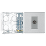 BG Screwless Brushed Steel Single Satellite Socket FBS64 with 35mm Steel Back Box