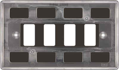 BG Electrical RNBN4 Nexus Grid Black Nickel Front Plate 4 Module