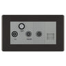 BG Screwless Black Nickel TV/FM/SAT + Return & 1 Gang Tel - Screened Triplex Socket FBN68G by British General (BG-FBN68G)