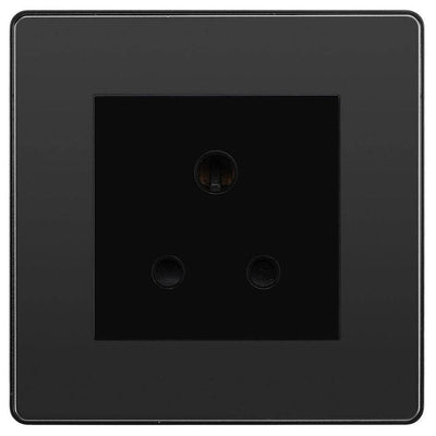 BG Evolve Black Chrome 5A Unswitched Socket PCDBC5AUSSB by British General (BG-PCDBC5AUSSB)