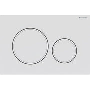 Geberit Sigma20 Round WC Dual Flush Plate - Matt White / White - 115.882.01.1 by Geberit (Geberit-115.882.01.1)