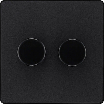 BG Evolve Matt Black Screwless Switches & Sockets Black Inserts Full Range