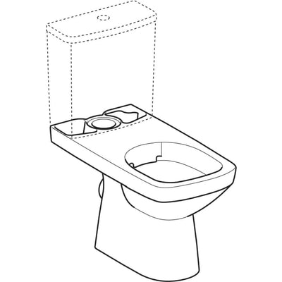 Geberit Selnova Square Rimless 350mm Close Coupled Pan - 501.563.01.7 by Geberit (Geberit-501.563.01.7)