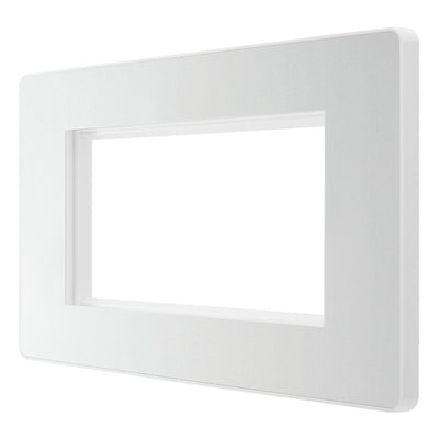 BG Evolve Pearlescent White 4G Faceplate with 45W USB A+C Charger Modules