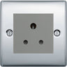 BG Nexus Metal Polished Chrome 5A Unswitched Socket NPC29G by British General (BG-NPC29G)