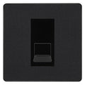 BG Evolve Matt Black Single RJ11 Telephone Socket PCDMBRJ111 - Black Insert