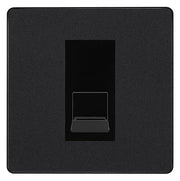 BG Evolve Matt Black Single RJ11 Telephone Socket PCDMBRJ111 - Black Insert by British General (BG-PCDMBRJ111B)