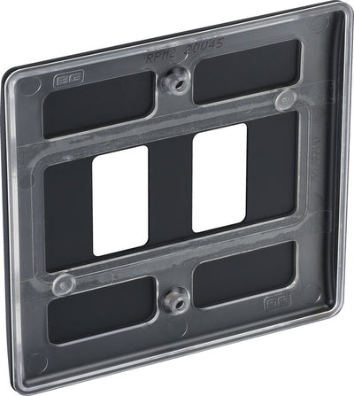 BG RPM2 Nexus Grid Part M | 2 Module Front Plate by British General (BG-RPM2)