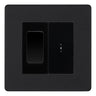BG Evolve Matt Black 20A Secret Key Switch with 20A Double Pole Switch - Black Insert by British General