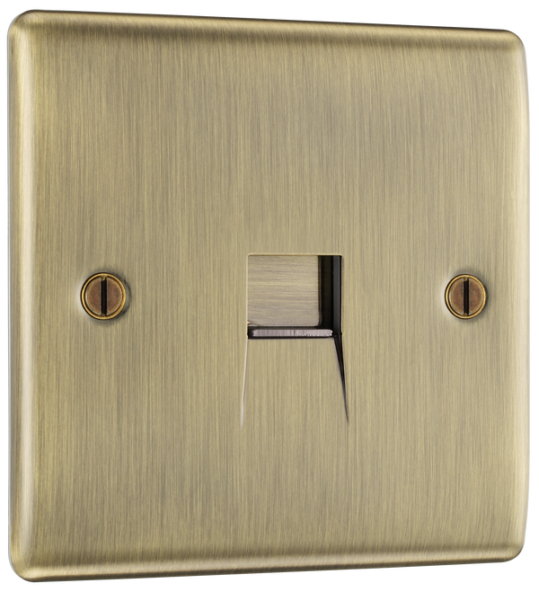  NABBTS1 Front - This secondary telephone socket from British General uses a screw terminal connection and should be used for an additional telephone point which feeds from the master telephone socket.