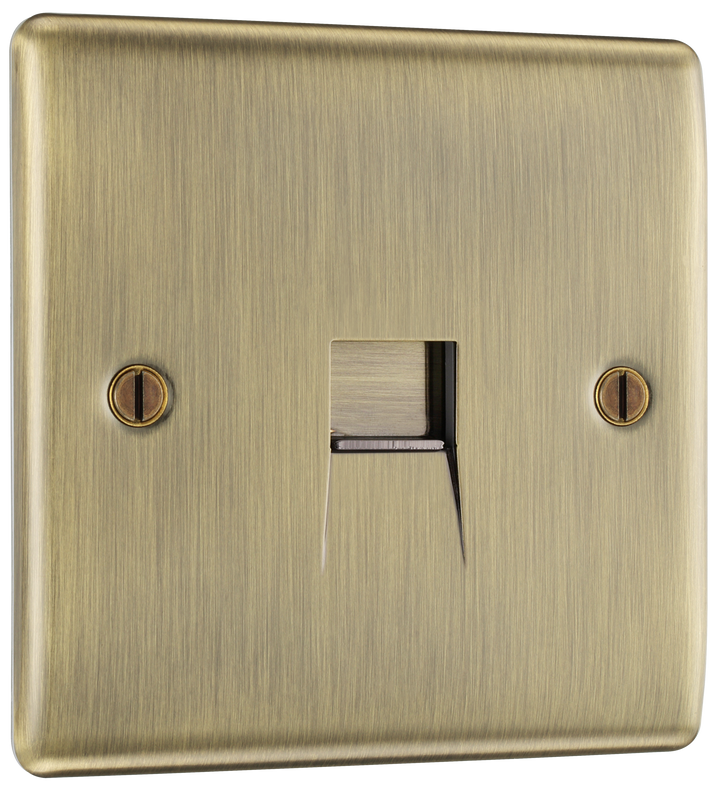  NABBTS1 Front - This secondary telephone socket from British General uses a screw terminal connection and should be used for an additional telephone point which feeds from the master telephone socket.