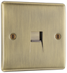 BG NABBTS1 Nexus Metal Antique Brass 1 Gang Slave Telephone Socket by British General (BG-NABBTS1-Shopify-SA_1)