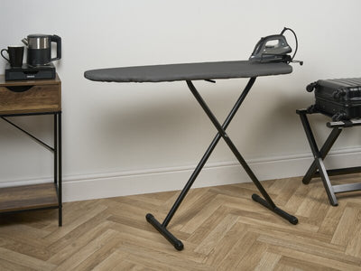 Corby Oxford Ironing Centre in Dark Grey with 1600W Steam Iron (Y-879) - UK Plug