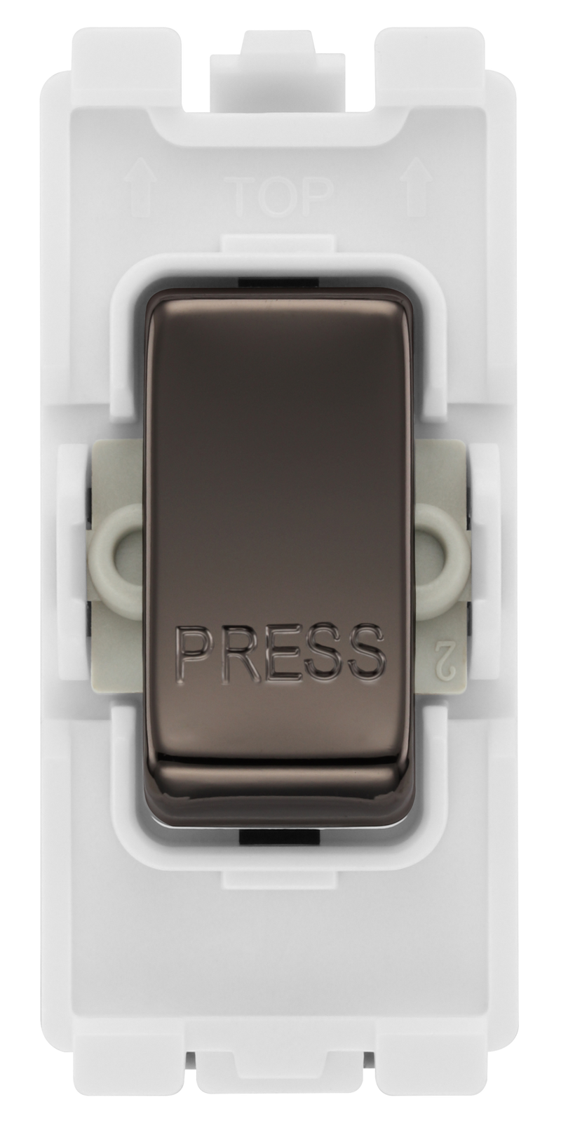 BG Electrical RBN14 Nexus Grid Black Nickel 2 Way Retractive Switch Module 20AX