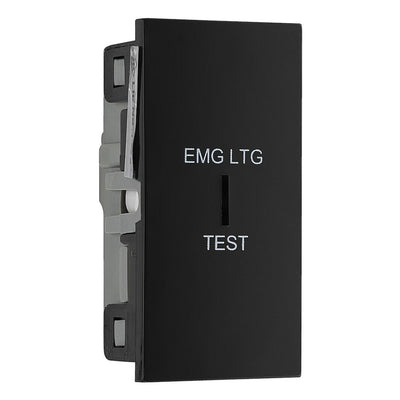 BG Evolve Polished Copper 20AX 2 Way Emergency Lighting Test Key Switch - Key Included - Black Insert