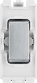 BG RBS12C Nexus Grid Brushed Steel 20AX 2 Way 1 Pole Centre-Off Switch Module