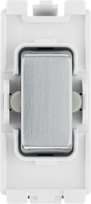 BG RBS12C Nexus Grid Brushed Steel 20AX 2 Way 1 Pole Centre-Off Switch Module by British General (BG-RBS12C-Shopify-SA_1)