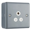 BG MC529 Metal Clad | 1 Gang 5A Unswitched Round Pin Socket