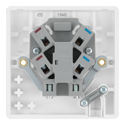 BG Nexus 13A Unswitched Spur + Cable Outlet White & 32mm Pattress Back Box