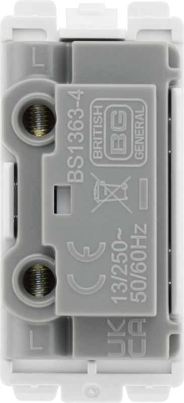 BG RPCDWFUSE Evolve Grid White 13A Fuse Holder Module