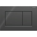 Geberit Sigma20 Square WC Dual Flush Plate - Black / Matt Black - 115.883.DW.1