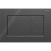 Geberit Sigma20 Square WC Dual Flush Plate - Black / Matt Black - 115.883.DW.1 by Geberit (Geberit-115.883.DW.1)