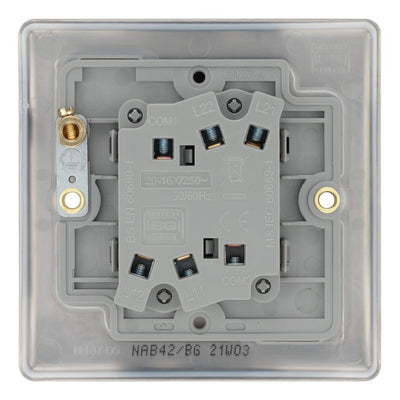 BG Nexus Antique Brass 20A 16AX 2 Way Double Light Switch NAB42 with 35mm Steel Back Box