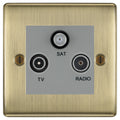 BG Nexus Metal Antique Brass TV/FM/SAT Socket NAB67G
