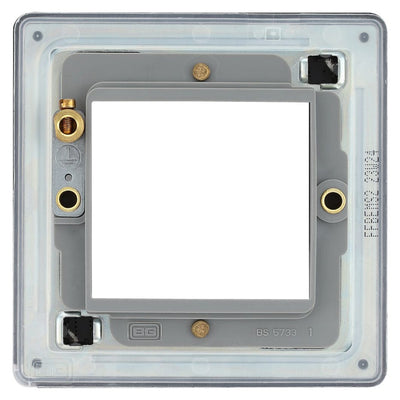 BG Screwless Matt Black 45A Flex Outlet Euro Module | Black Insert