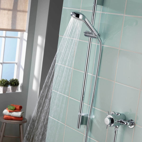 Aqualisa Aspire DL exposed mixer shower with adjustable head - ASP001EA