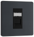 PCDMGRJ451B Front - This Evolve Matt Grey RJ45 ethernet socket from British General uses an IDC terminal connection and is ideal for home and office, providing a networking outlet with ID window for identification.