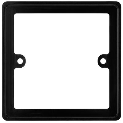 BG Nexus Black 1 Gang Single 10mm Depth Spacer Frame Square Back Box Plate by British General (BG-817/B)