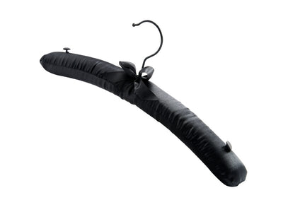 Corby Saltaire Padded Guest Hanger in Satin Black with Hook by Corby of Windsor (Corby-26834)