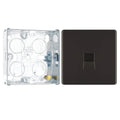 BG Screwless Black Nickel RJ11 Single Telephone Socket FBNRJ111 with 25mm Steel Back Box