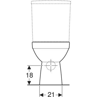 Geberit Selnova Square Rimless 350mm Close Coupled Pan - 501.563.01.7 by Geberit (Geberit-501.563.01.7)