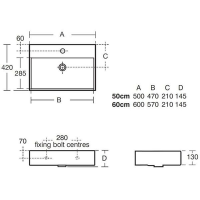 Ideal Standard Strada 500mm Countertop Basin With Overflow - White - K077701 by Ideal Standard (idealstandard-K077701)