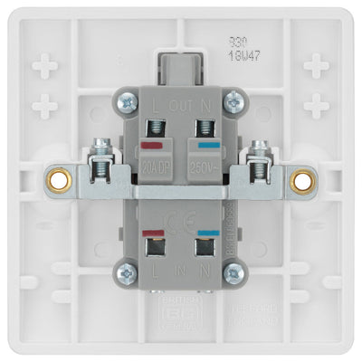 BG 830 Moulded Round Edge | White | 1 Gang 20A 2 Pole Switch by British General (BG-830)