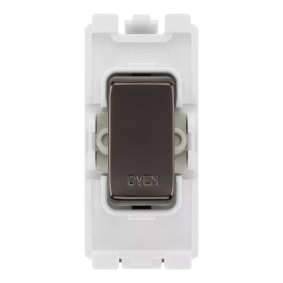 BG RROVBN Black Nickel 20 Amp Double Pole Appliance Grid Switch Labelled Oven