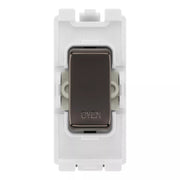 BG RROVBN Black Nickel 20 Amp Double Pole Appliance Grid Switch Labelled Oven