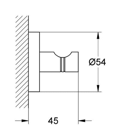 Grohe Essentials Robe Hook - 40364001 by Grohe (Grohe-40364001)