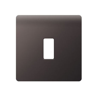 BG Nexus GFBN1 Grid Black Nickel Screwless 1 Gang Front Plate by British General (BG-GFBN1-1)