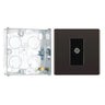BG Screwless Black Nickel Single Satellite Socket FBN64 with 25mm Steel Back Box