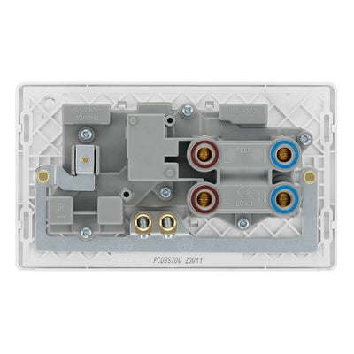 BG Evolve Brushed Steel 45A Switch 13A Switched Socket Cooker Control Unit PCDBS70W with 35mm Steel Back Box