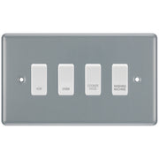 BG Metal Clad 4 Gang Custom Labelled Appliance Grid Switch Panel