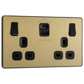 BG Evolve Satin Brass PCDSB22UAC45B USB Double Socket 45W Type A & C USB