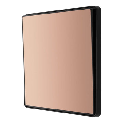 BG Evolve Polished Copper Intermediate Edge to Edge Rocker Switch PCDCP13EB with 35mm Steel Back Box