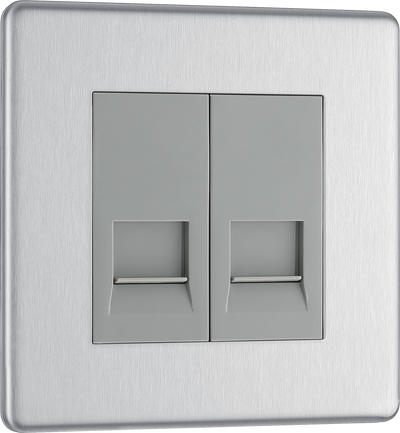 FBSBTS2 Front - This Secondary telephone socket from British General uses a screw terminal connection and should be used for additional telephone points which feed from the master telephone socket.