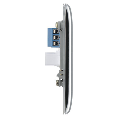 BG Nexus Polished Chrome Single Slave Telephone Socket NPCBTS1 with 35mm Steel Back Box