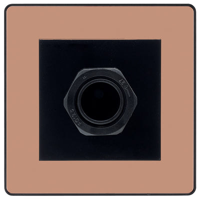 BG Evolve Polished Copper 45A Flex Outlet Euro Module | Black Insert