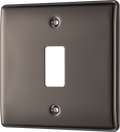 BG Electrical RNBN1 Nexus Grid Black Nickel Front Plate 1 Module
